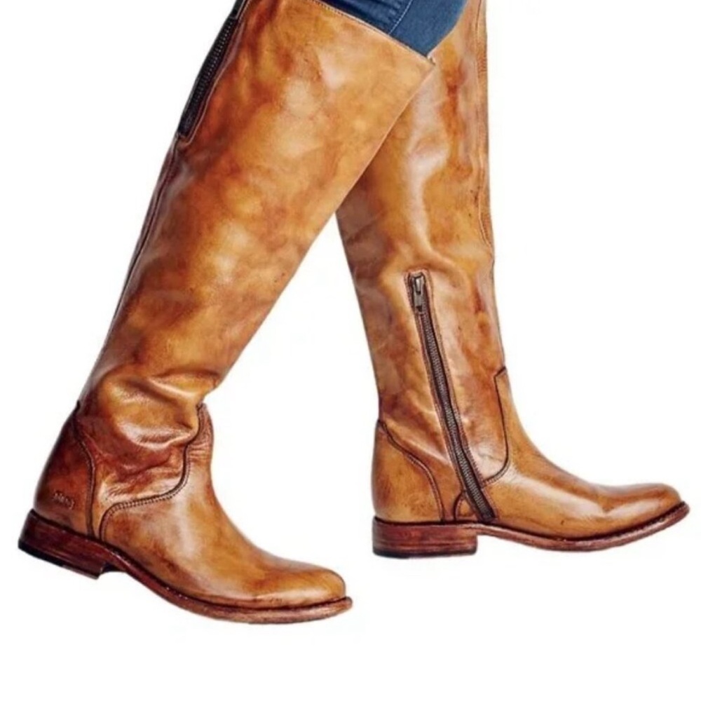 BED STU Tess Windsor Tan Riding Boots Size 8.5